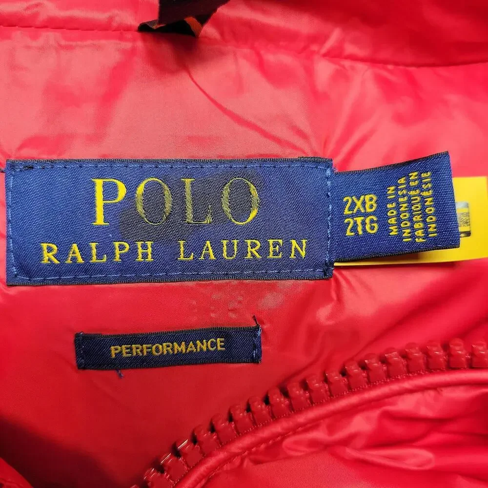 NWOT Polo Ralph Lauren El Cap Jacket 2XB Red Down Puffer Full Zip Hooded